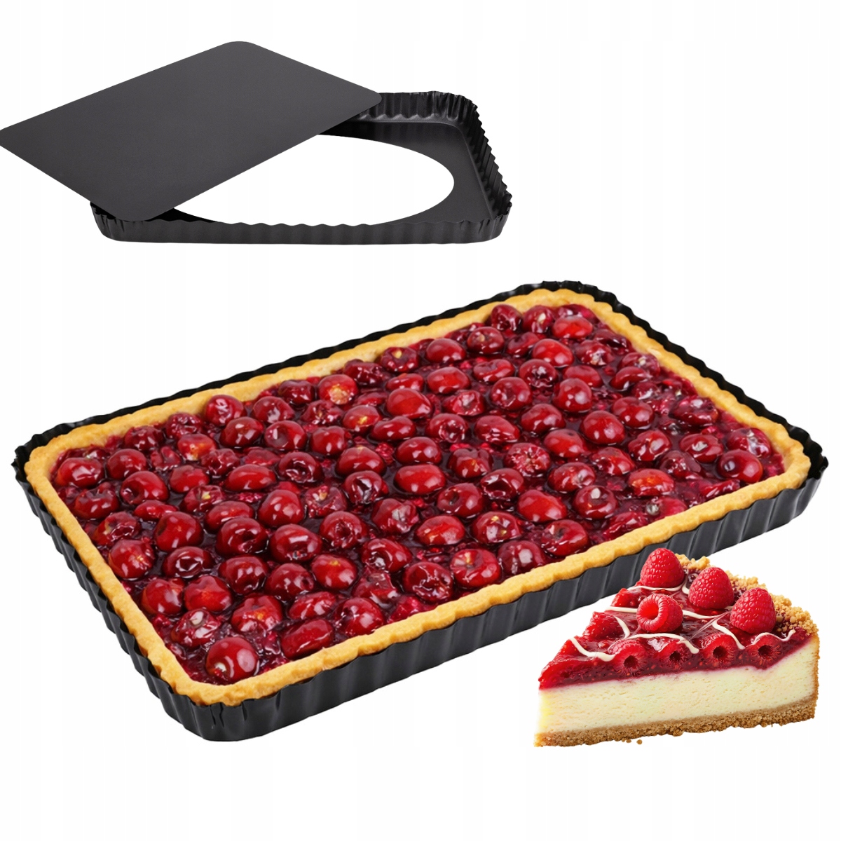 FORMA BLACHA DO PIECZENIA TARTY MAZURKA NA TARTĘ Z WYJMOWANYM DNEM KAMILLE