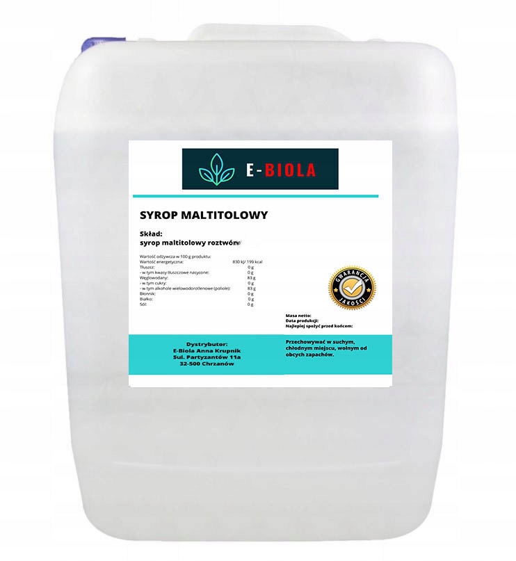 Syrop Maltitolowy, Maltitol W Syropie 75% Roztwór 25KG
