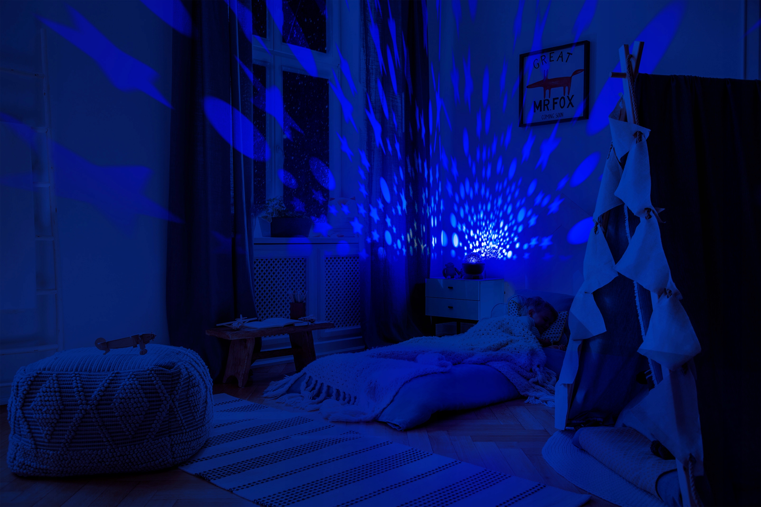 LAMPKA NOCNA LED PROJEKTOR GWIAZD NIEBA LAMPA RZUTNIK OBROTOWY dla DZIECI Kod producenta PROJEKTOR RZUTNIK GWIAZD DLA DZIECI