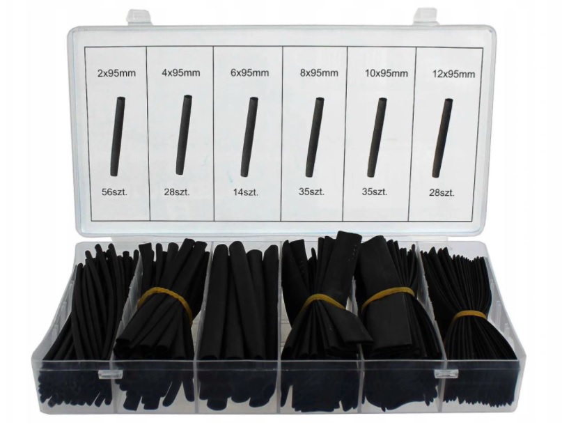 

Zestaw Rurek Rurki Termokurczliwe 196SZT Czarne