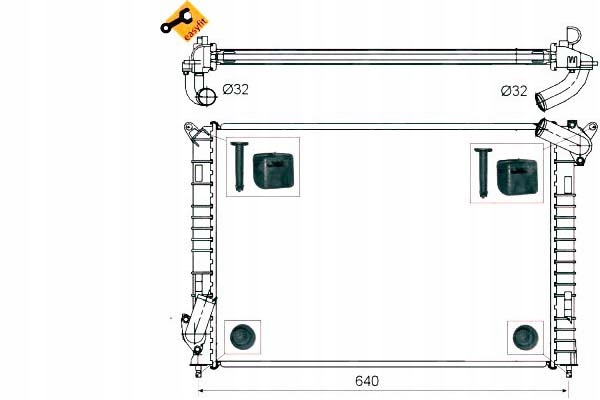 NRF 53808 Chłodnica silnika