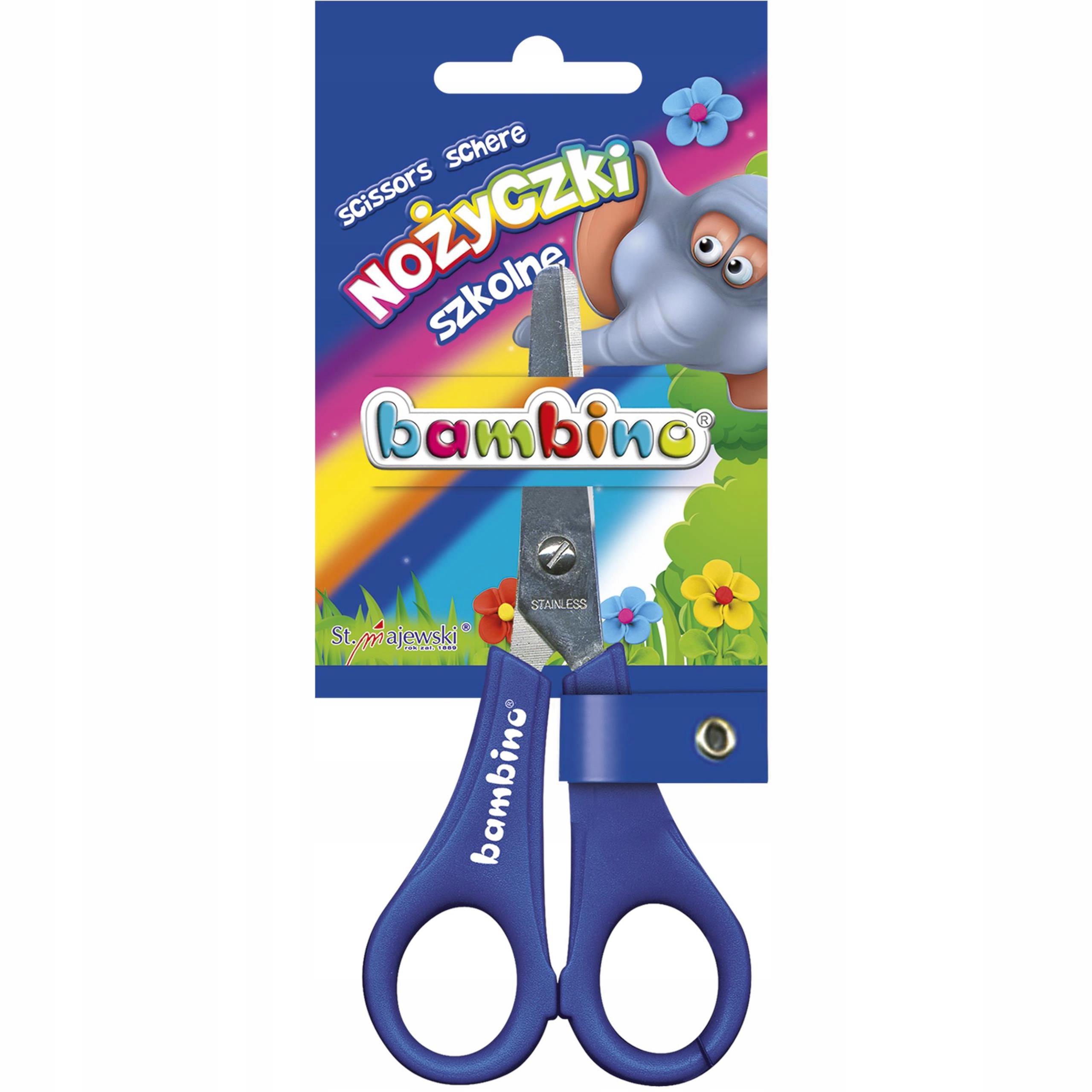 NOŻYCZKI BAMBINO Z PODZIAŁKĄ SZKOLNE BEZPIECZNE
