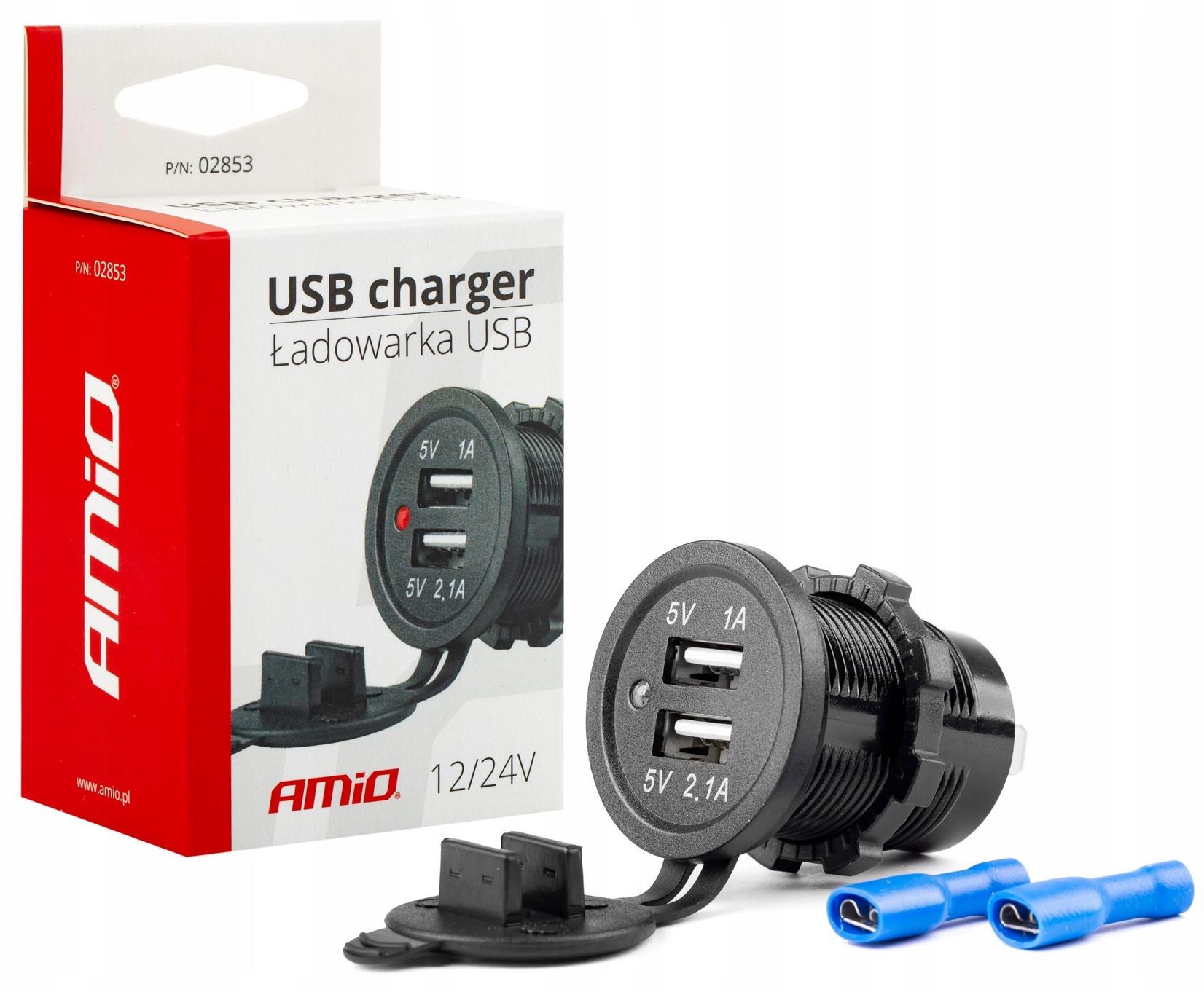 

Ładowarka gniazda 2xUSB gniazdo zasilania 12V 24V