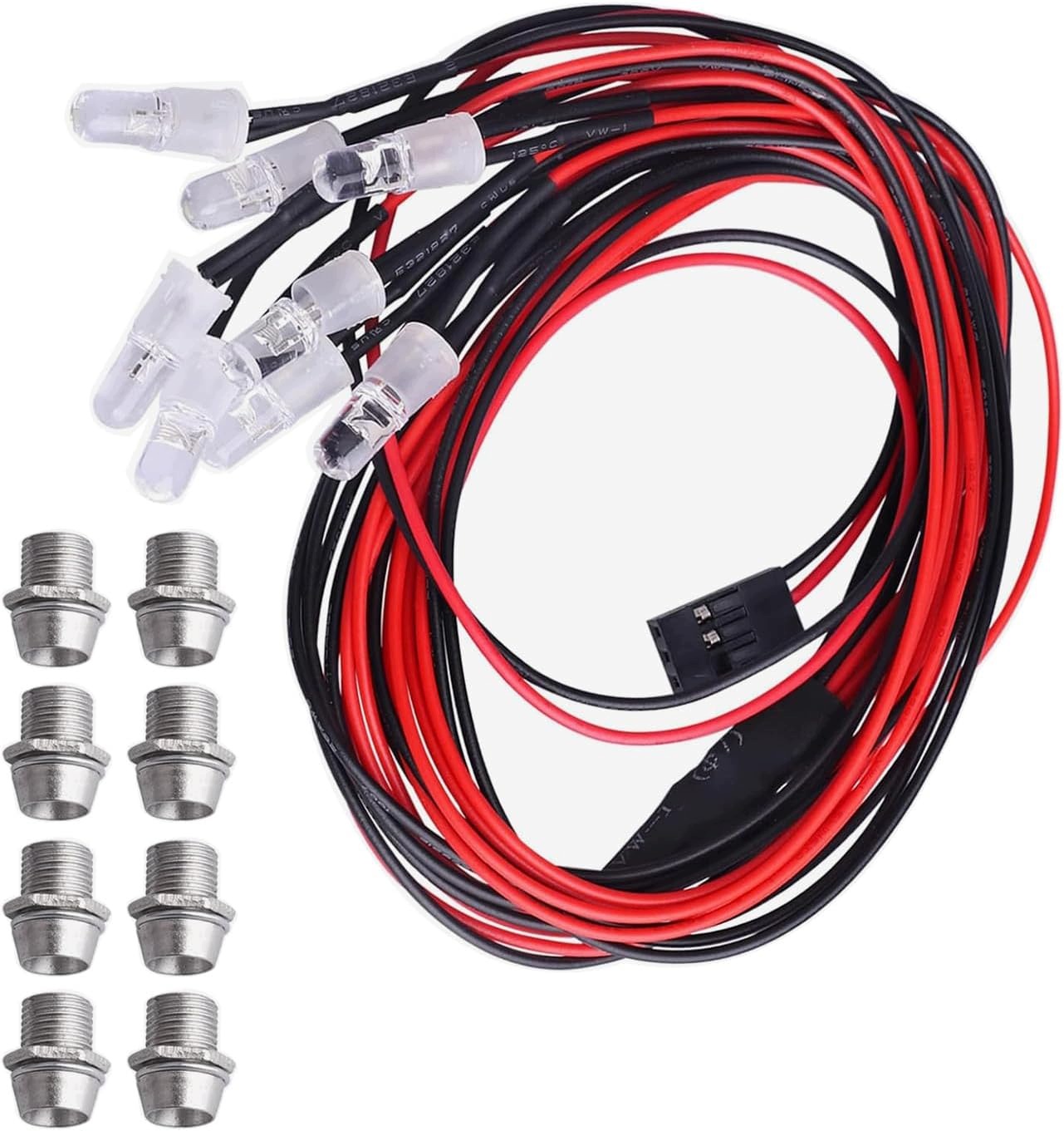 Sada 8 Led Zářivek 5 MM Pro Auto Rc 1/10 1/8 Driftu