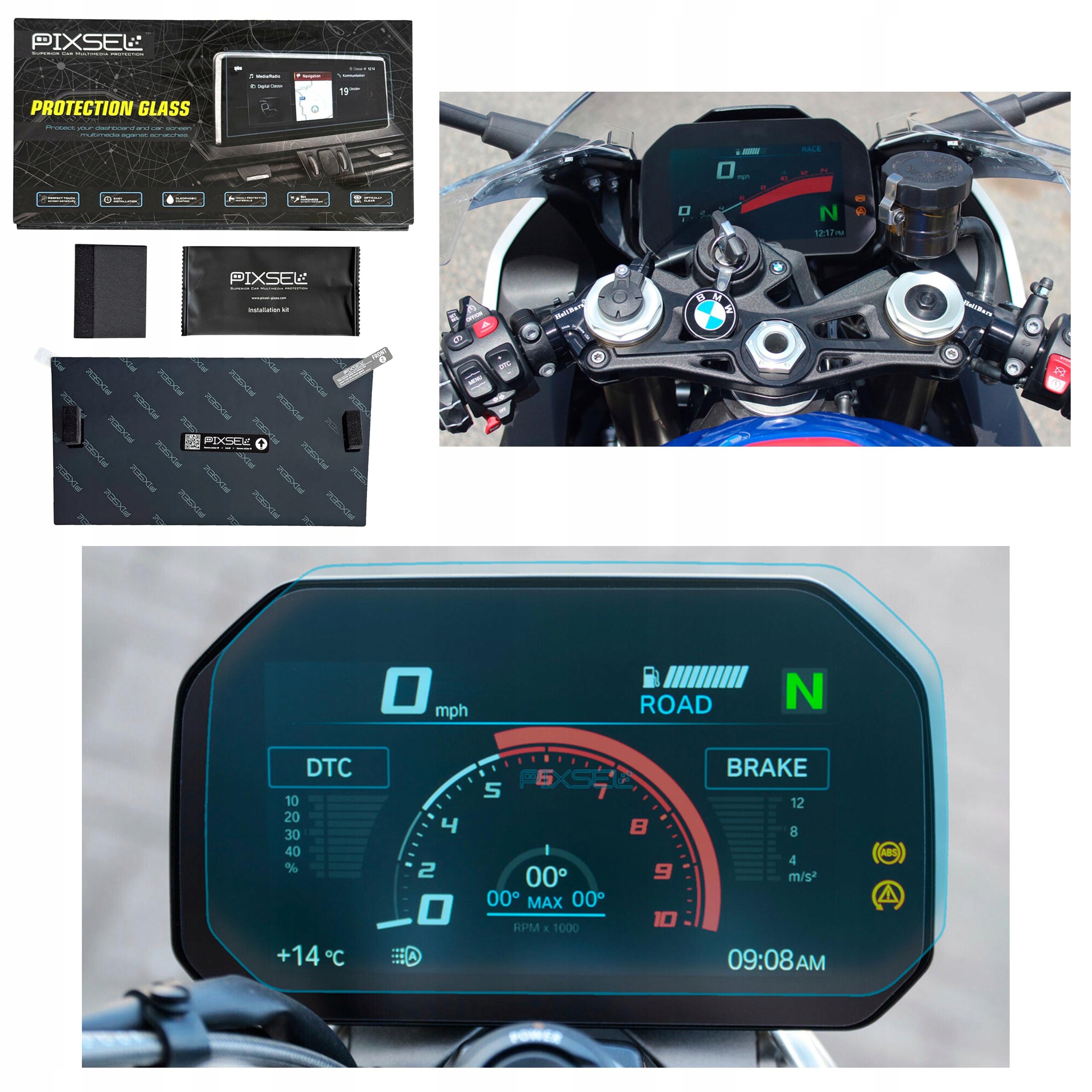 Antyodciskowe Matowe Szkło Ochronne Bmw S1000 R/RR/XR-8.7“