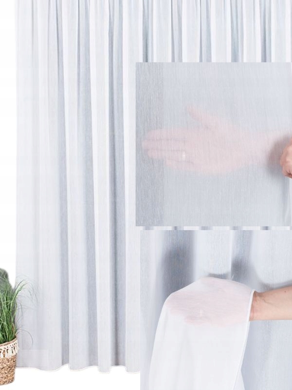 Praktické záclony do domu Záclona s páskou do Wave Batyst Bílá Styl s310x120