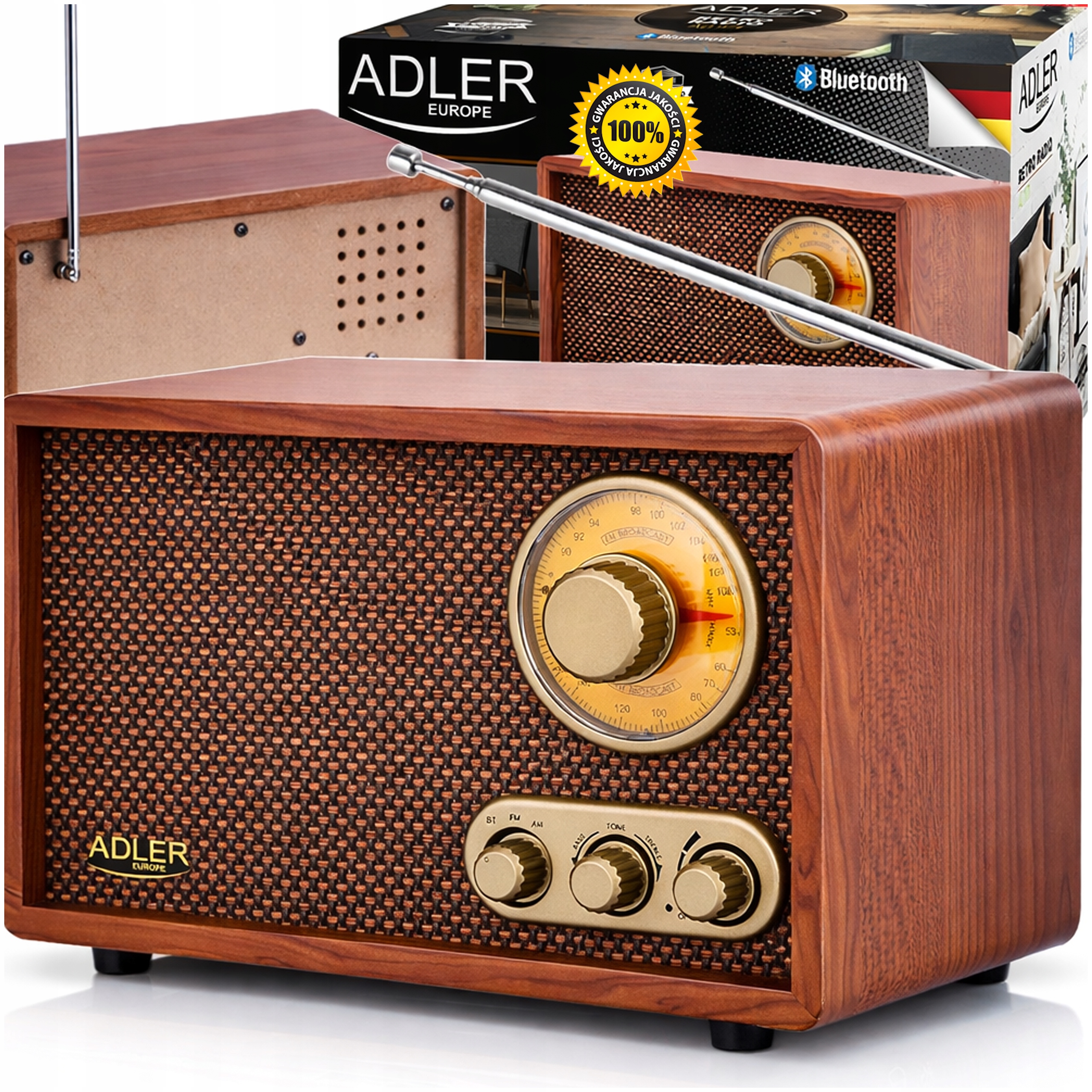 Kuchyňské Rádio Retro Buletooth Síťové Fm Am Přenosná Anténa Vintage