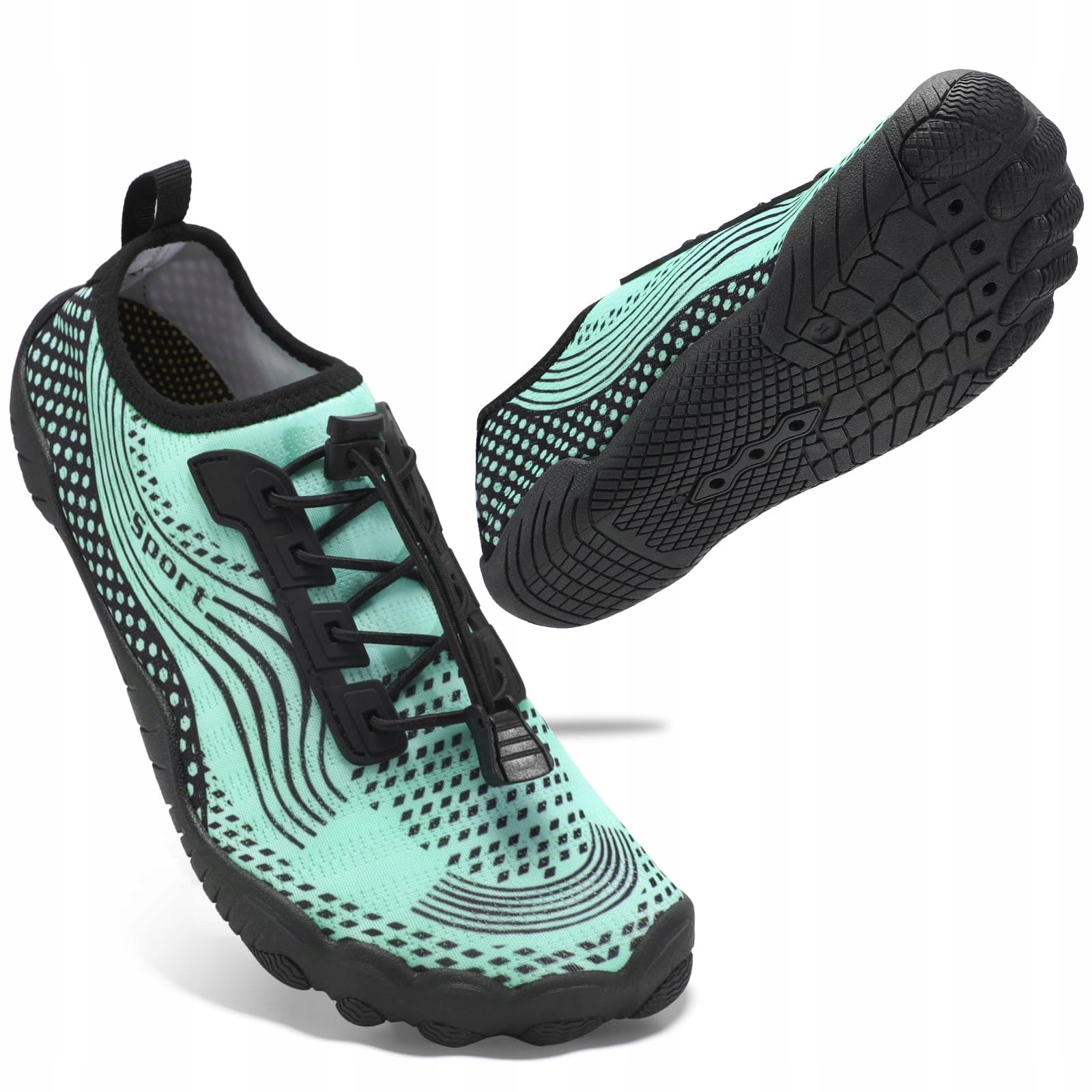 Zhr Buty do Wody Męskie do Pływania na Jeżowce Plażę Koralowce Zielone 45