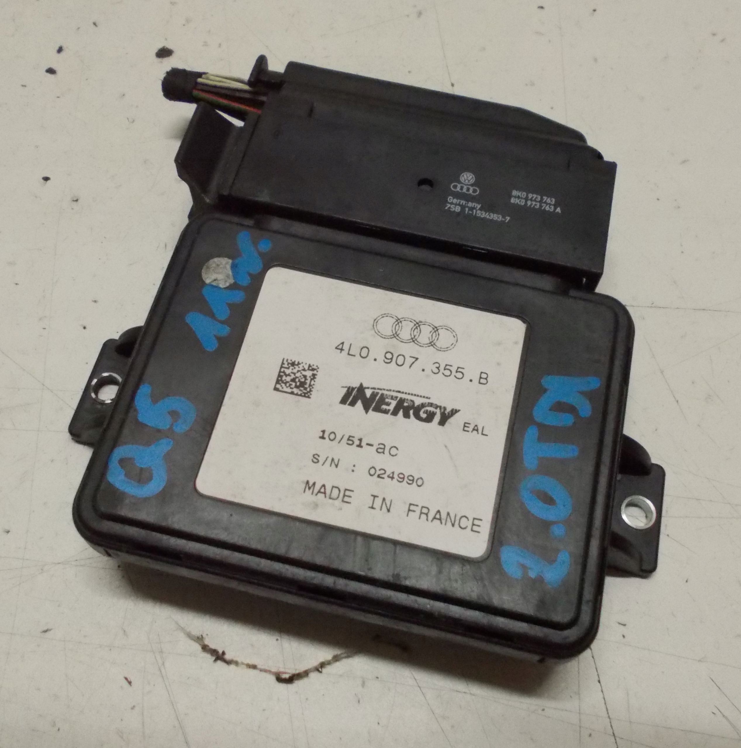 AUDI Q5 2.0 TDI 11R control unit module electric brake 4L0907355B