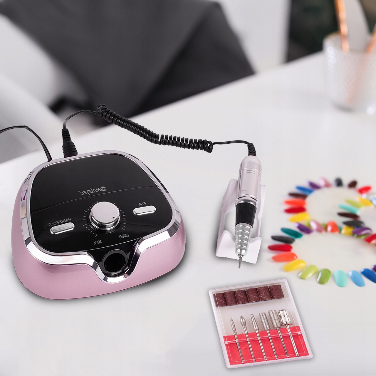 FREZARKA DO PAZNOKCI MANICURE PEDICURE FREZY PROFESJONALNA 68W Model ND-1