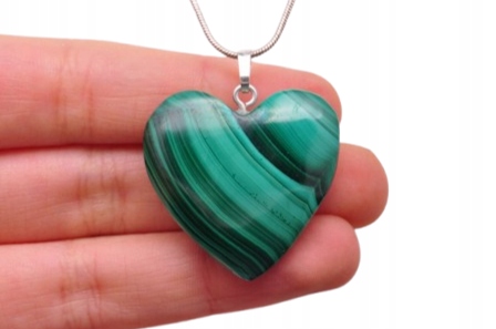 * Malachit Kongo Nádherný Přívěsek Srdce Srdíčko Minerál Č. 6 *