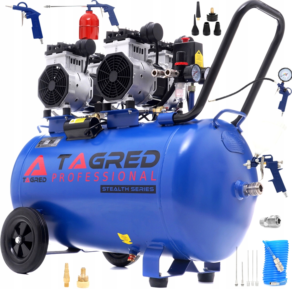 

Sprężarka Kompresor Bezolejowy 100L 3000W 4T +18W1