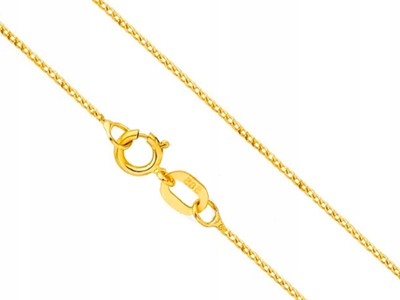 Zlatý řetízek 585 s pancířem 36 cm jako dárek s klasickým vzorem 1,07 g