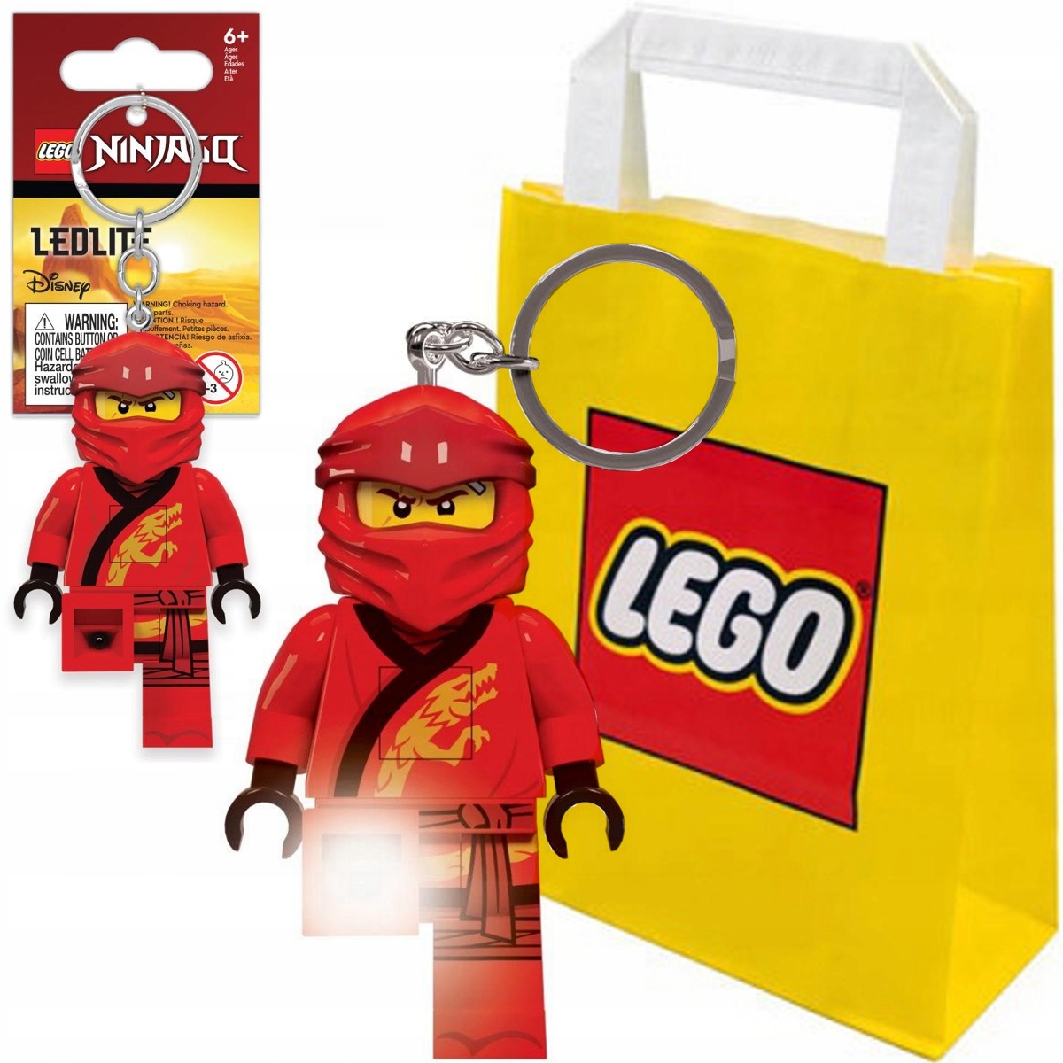 Lego Ninjago Kai Figurka Brelok Latarka Breloczek Torba Prezentowa