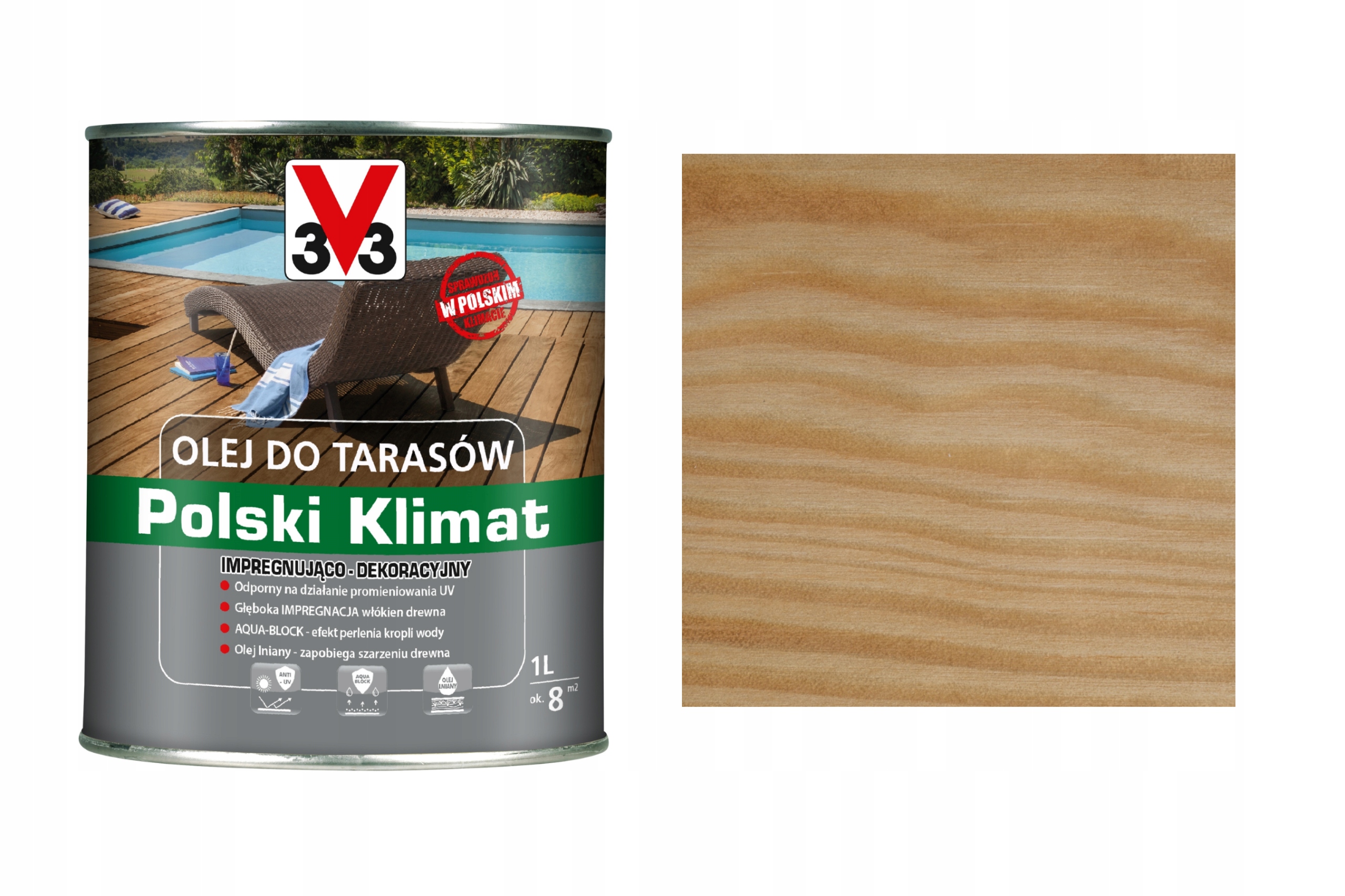 

Olej do Tarasów Polski Klimat V33 Bezbarwny 1L