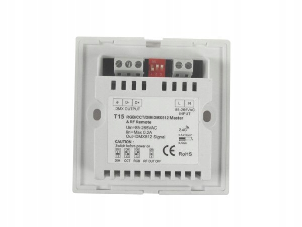 Kontroler LED DMX RGB/CCT/DIM RF 2,4GHz panel Typ osłonka