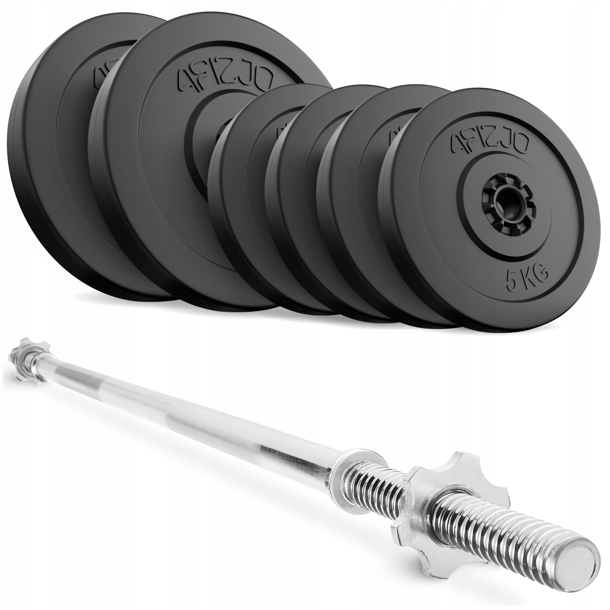 Kulturistická Sada Činky Rovná Osa 120 CM Závaží Talíře 40 Kg