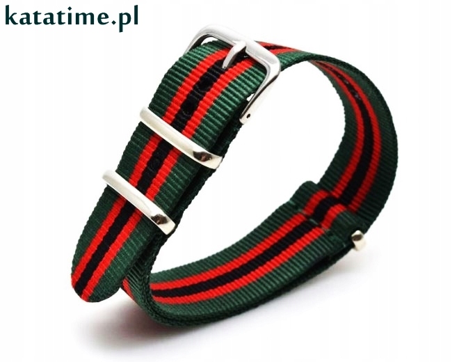 PASEK DO ZEGARKA typu NATO 18 mm wodoodporny, VEGE nylonowy jednoczęściowy