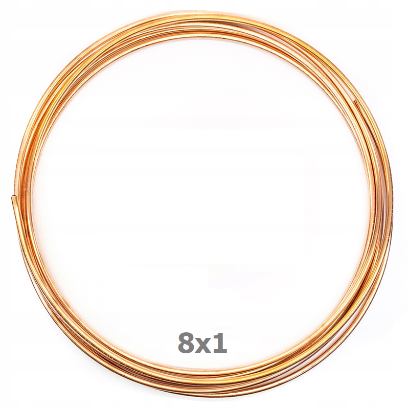 RURKA RURA MIEDZIANA fi 8 8mm miękka 5m EN 12735 Typ rura miedziana