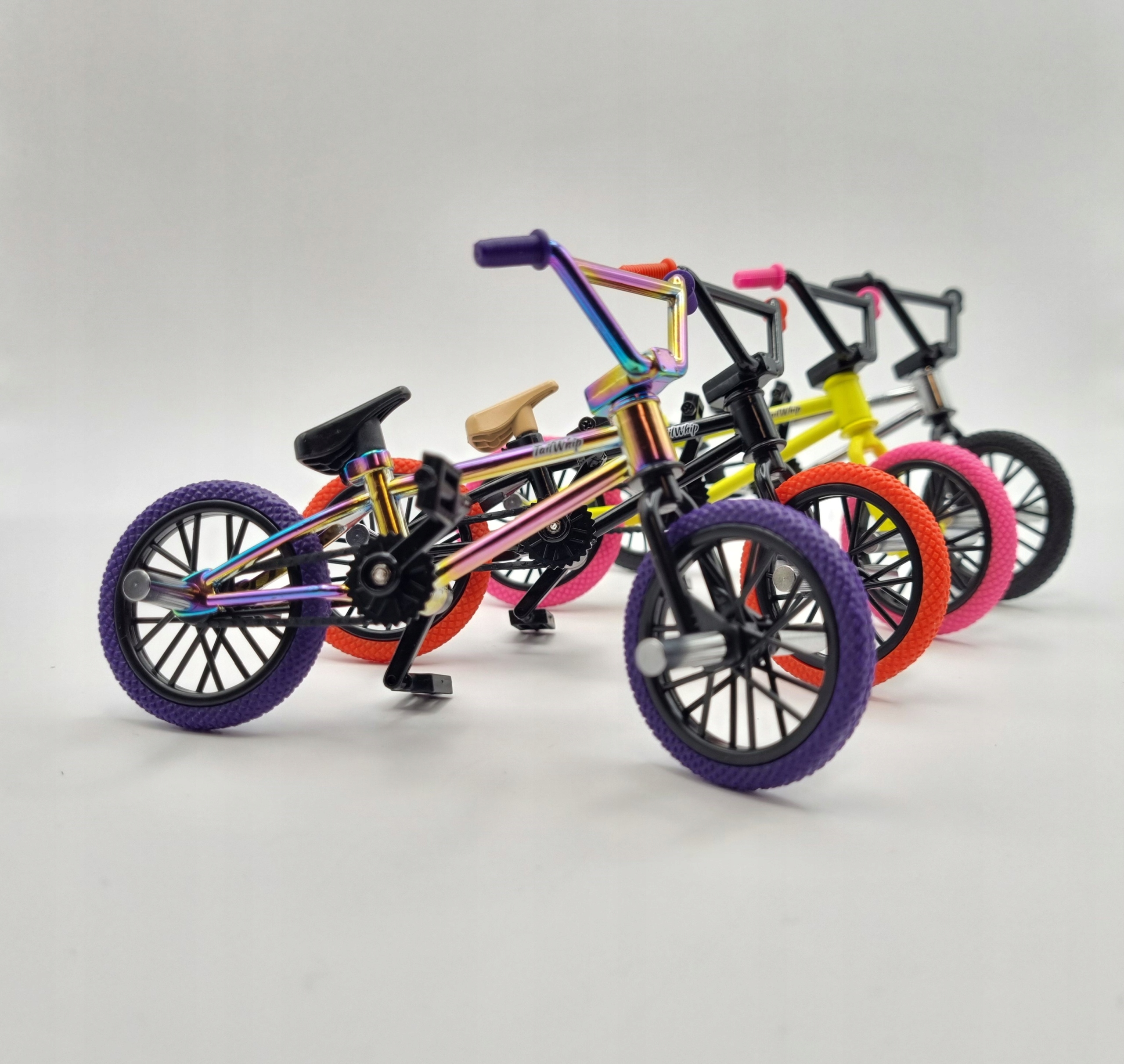Fingerbike BMX TAILWHIP Metalowy Mini Rower na Palce Pro Wersja + Akcesoria Model BMX Yellow Pro Finger Version Metal