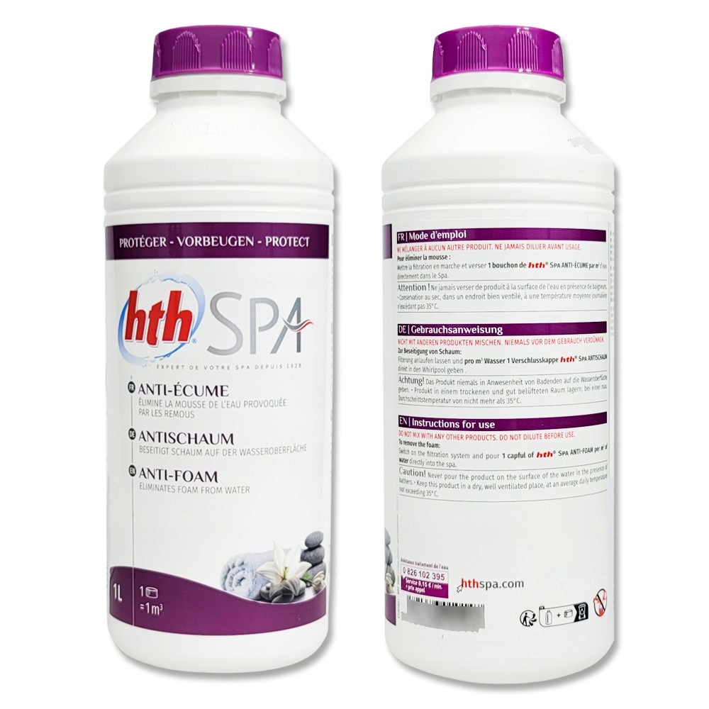 Hth AntyFoam Środek odpieniający do Spa Eliminuje Pianę Antypiana do Basenu