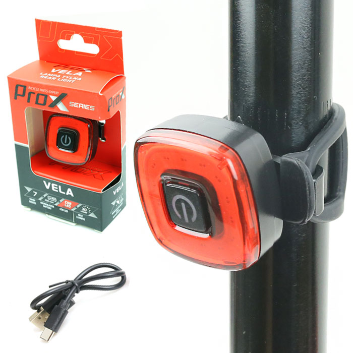 Lampa Rowerowa Tył Prox Vela Led 30Lm 300mAh Usb-c