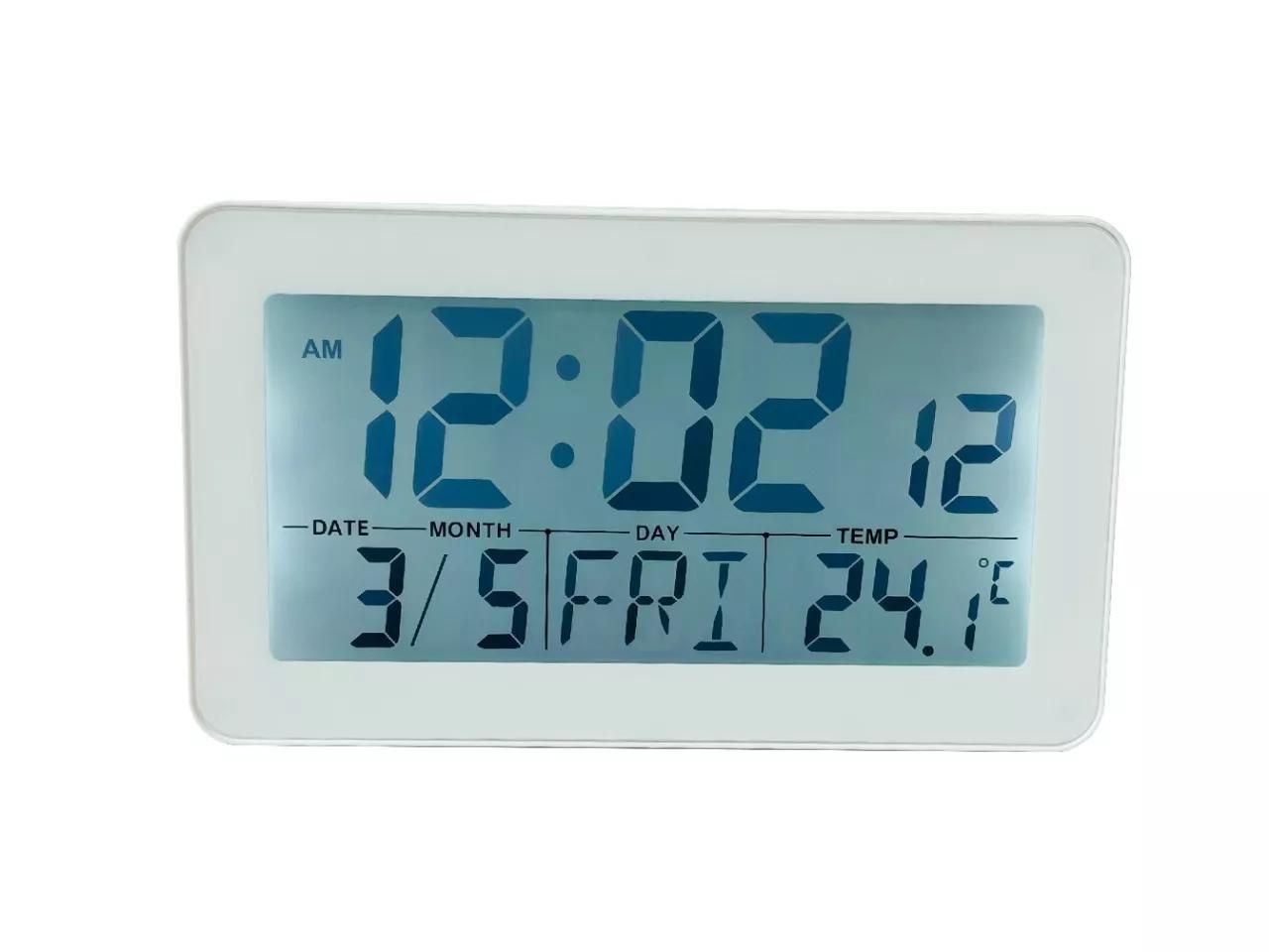 Zegar Budzik kwarcowy PERFECT JB 8203 PODŚWIETLENIE ALARM kalendarz