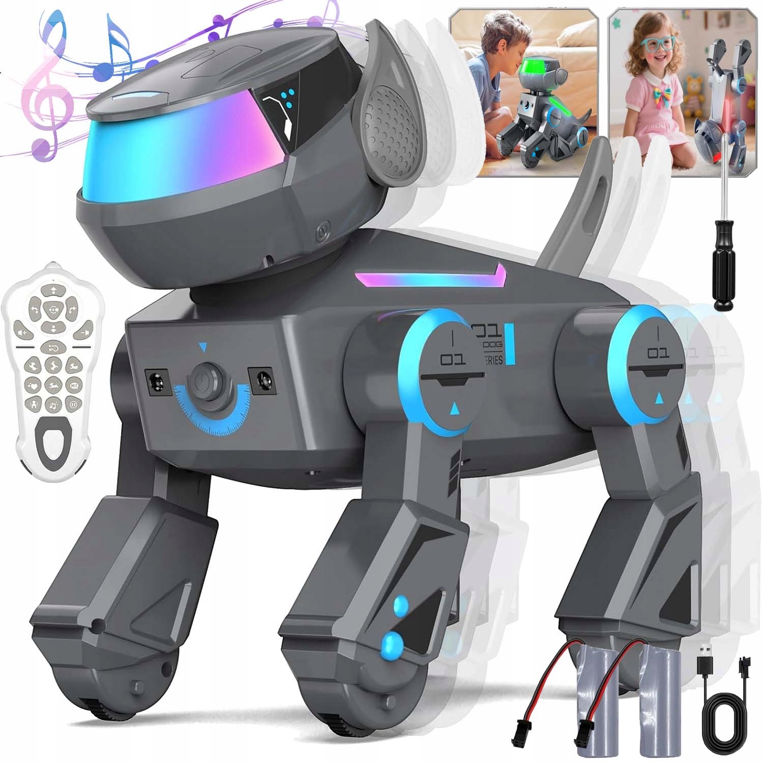 Robotický Pejsek Ovládaný Rc Programovatelný Reaguje Na Hlasové Příkazy Dálkové Ovládání
