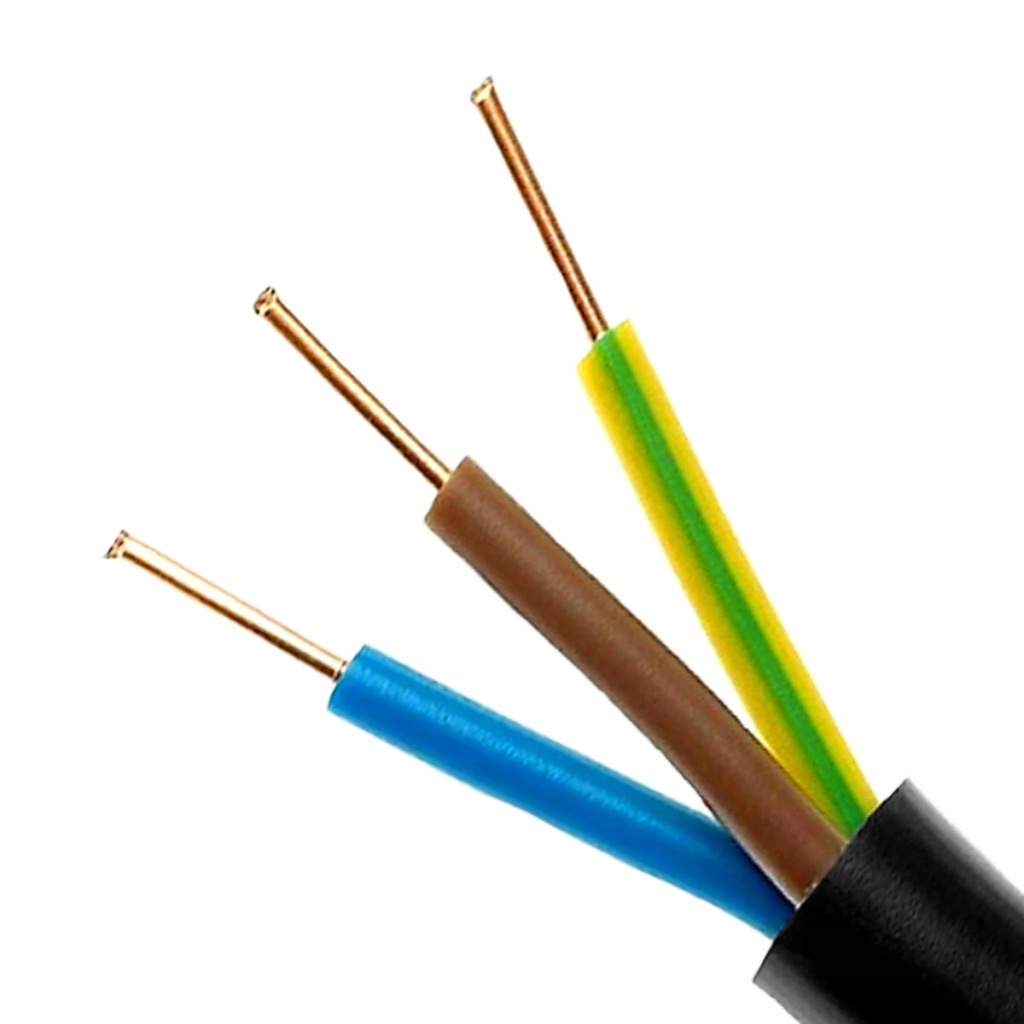 Kabel przewód ziemny elektryczny Yky 3x2,5mm² 0,6/1kV Nyy-j 25m