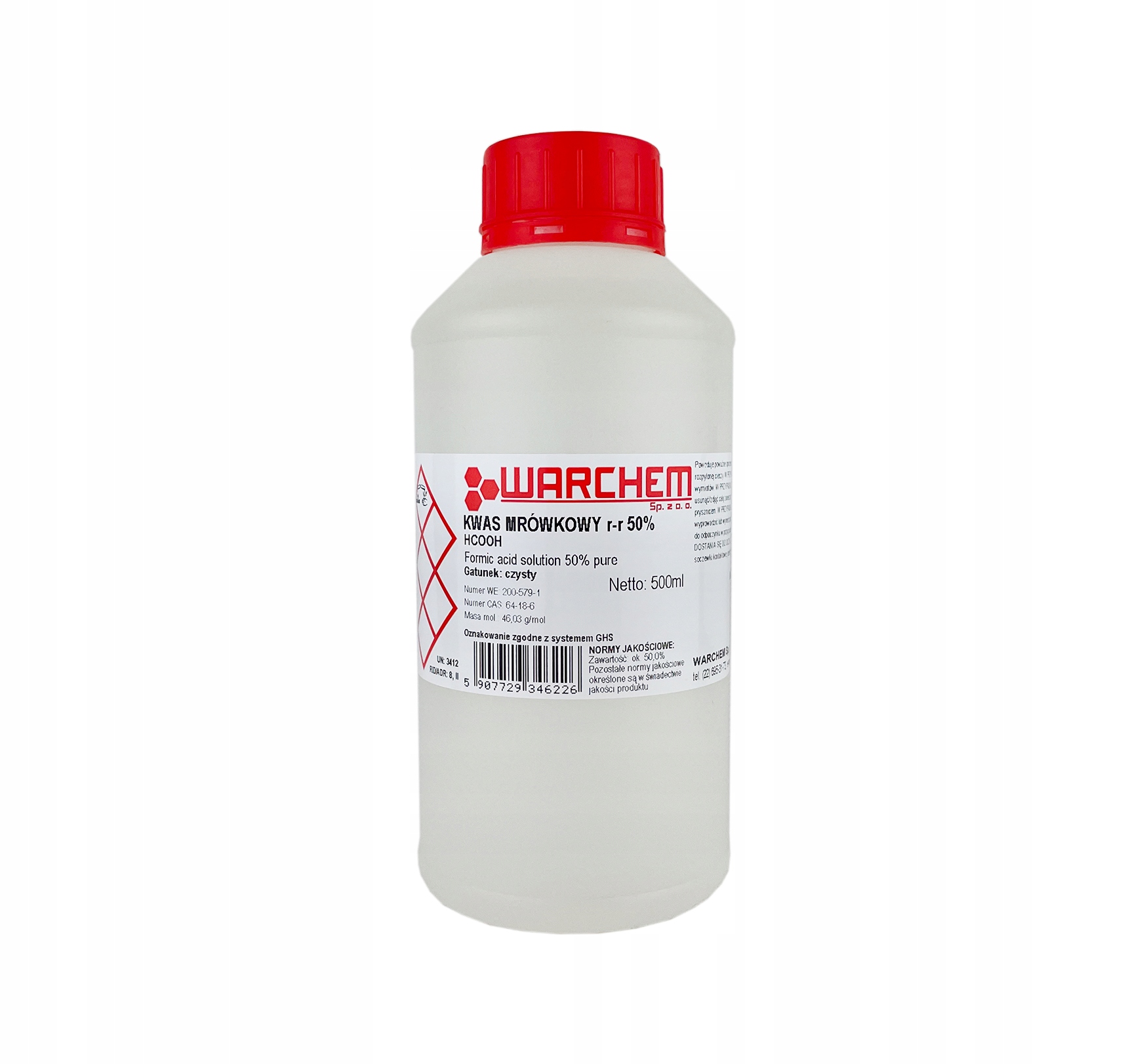 

Kwas Mrówkowy 50% czysty 500ml