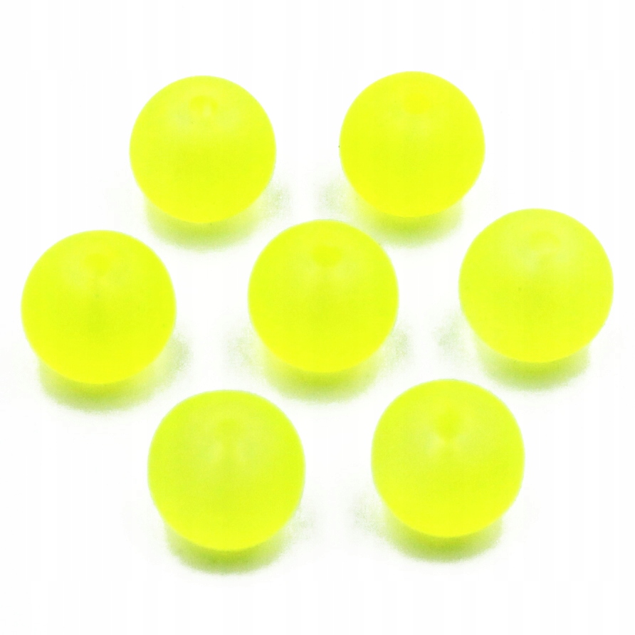 Koraliki Mrożone Szklane 8mm neon 14szt