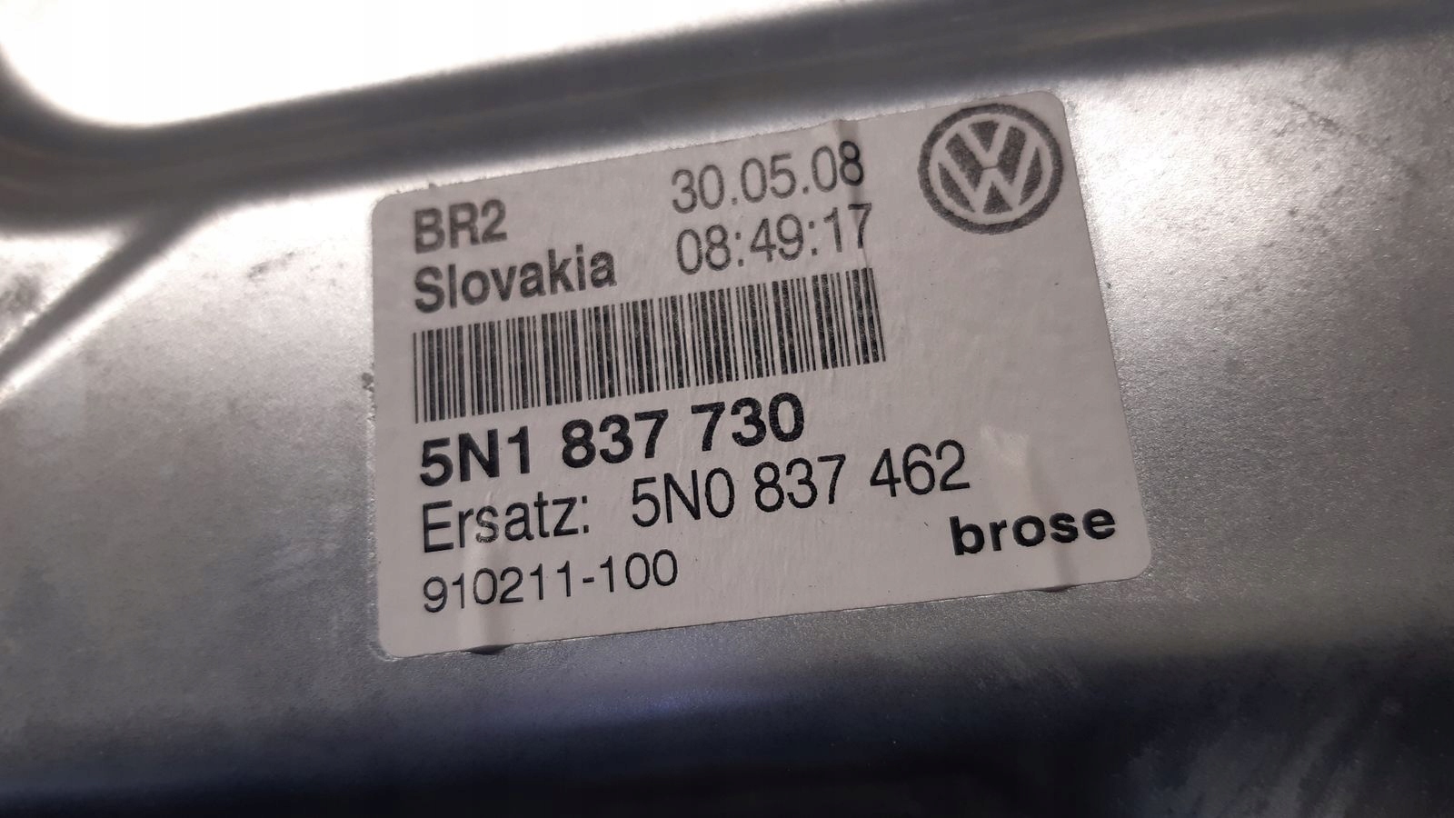 window regulator right front mechanism VW Tiguan 1,4 TSI
