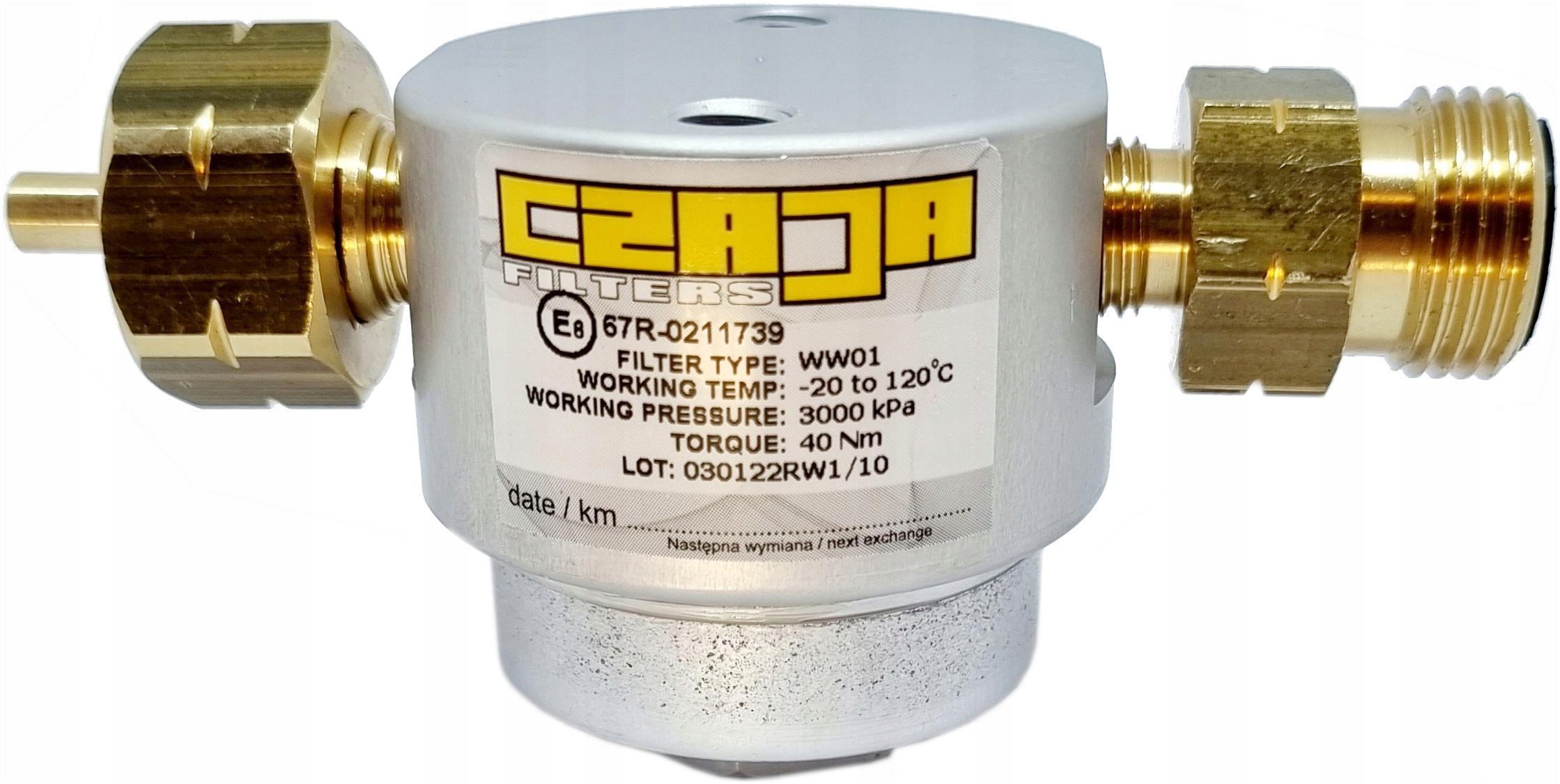 Filtr do lahve Lpg 11 kg obytný vůz s vidlicí