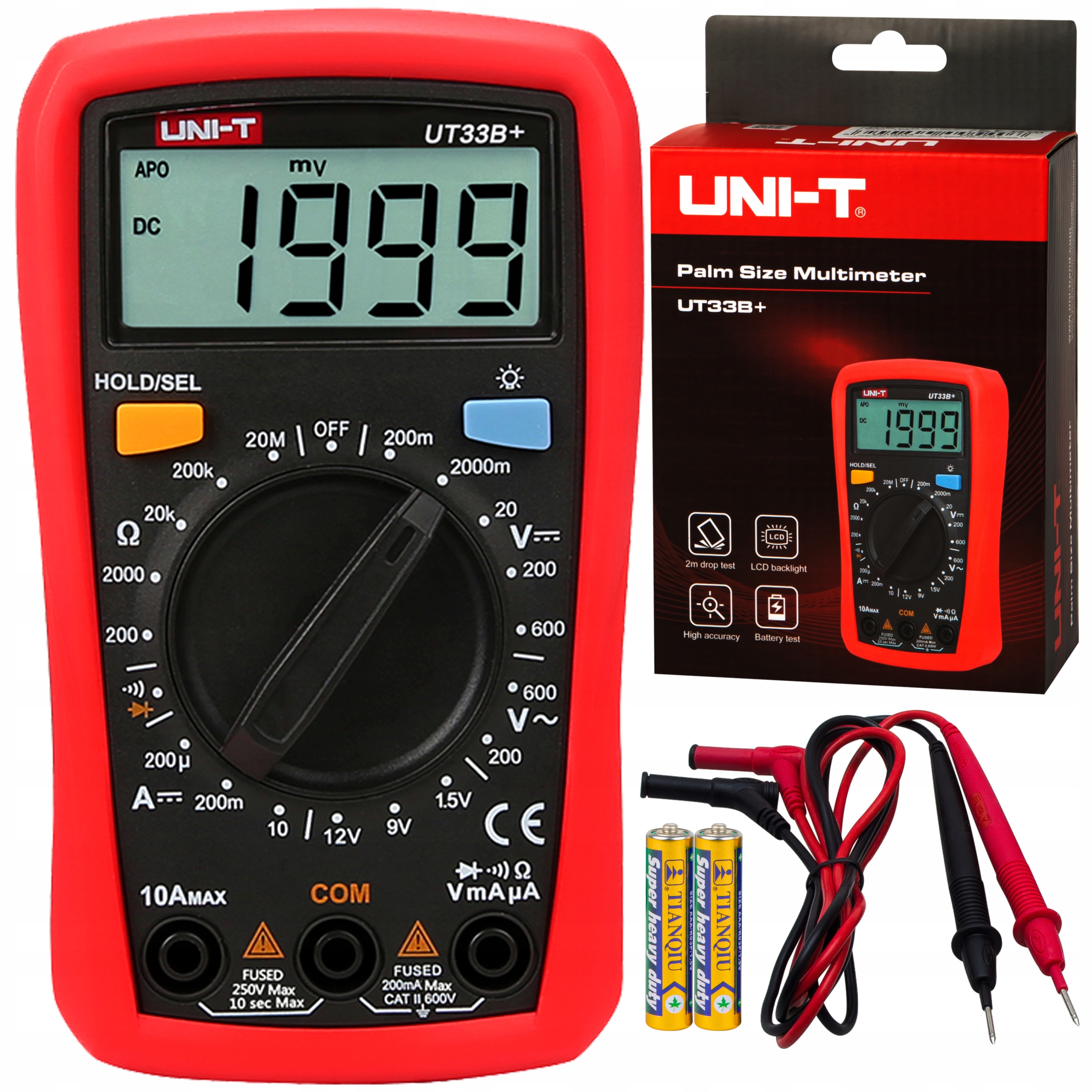 

Multimetr Miernik Prądu Tester Napięcia LCD UT33B+