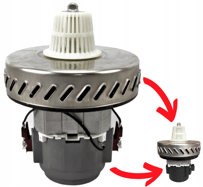 SILNIK KOMPLETNY DO ODKURZACZA ROBOCLEAN 114F ORYGINALNY + USZCZELKI