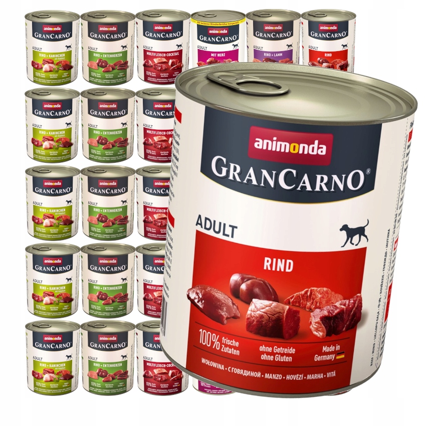 Levně Animonda GranCarno Adult 30x800g Vlhké Krmivo pro psy Mix Chutí