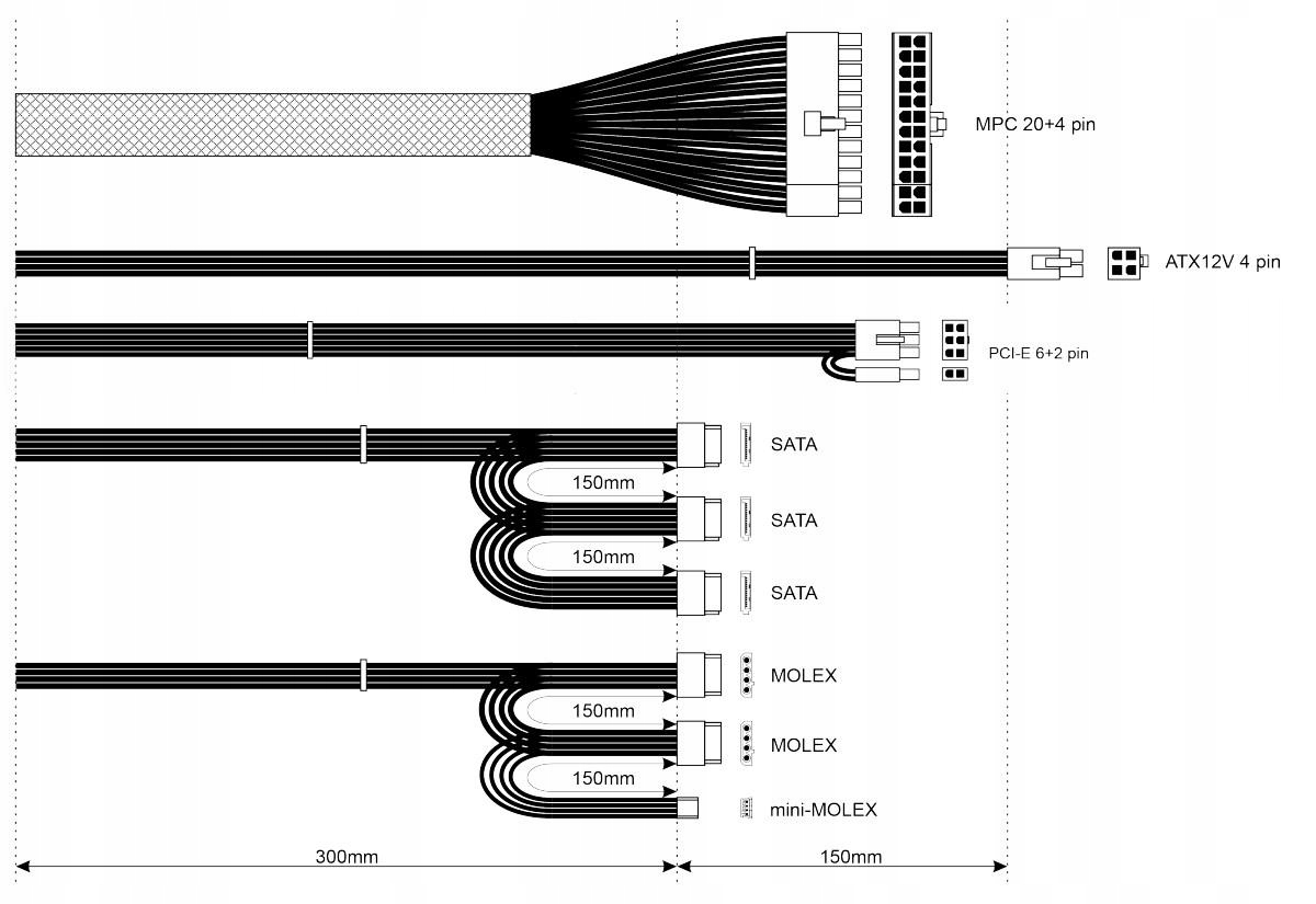 Zasilacz Akyga AK-B1-500 500 W Pasywne 120 mm