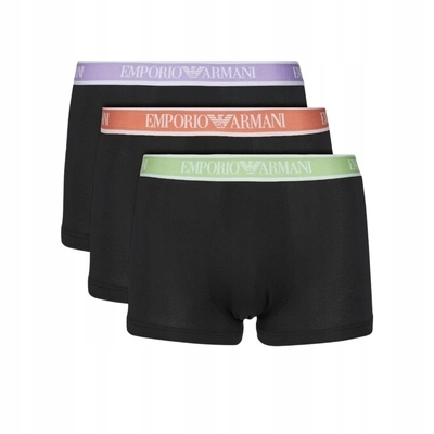 Emporio Armani pánské boxerky 3pack M černé bavlněné komplet spodního prádla