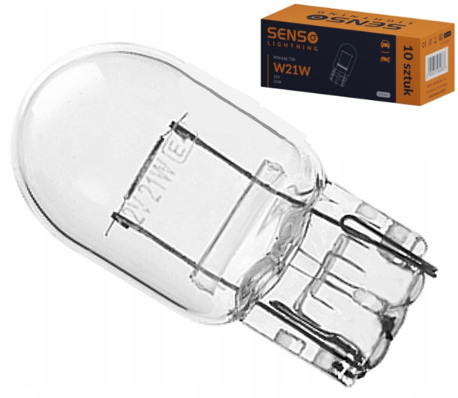 Żarówka Senso W21W 12V Homologacja E4