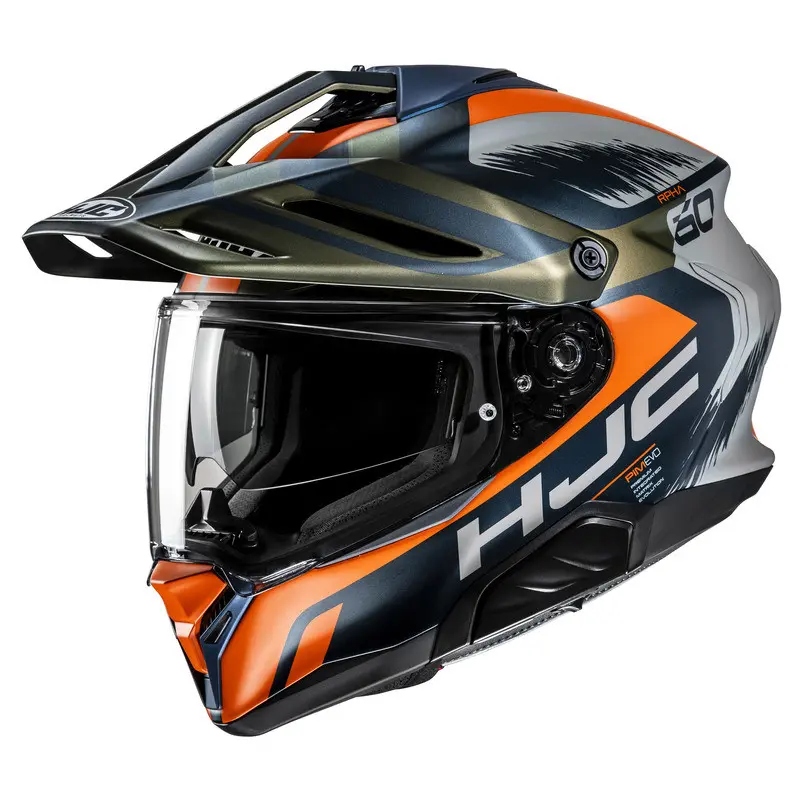 Motocyklová prilba s krytom Hjc Rpha 60 Quid Grey/Orange S