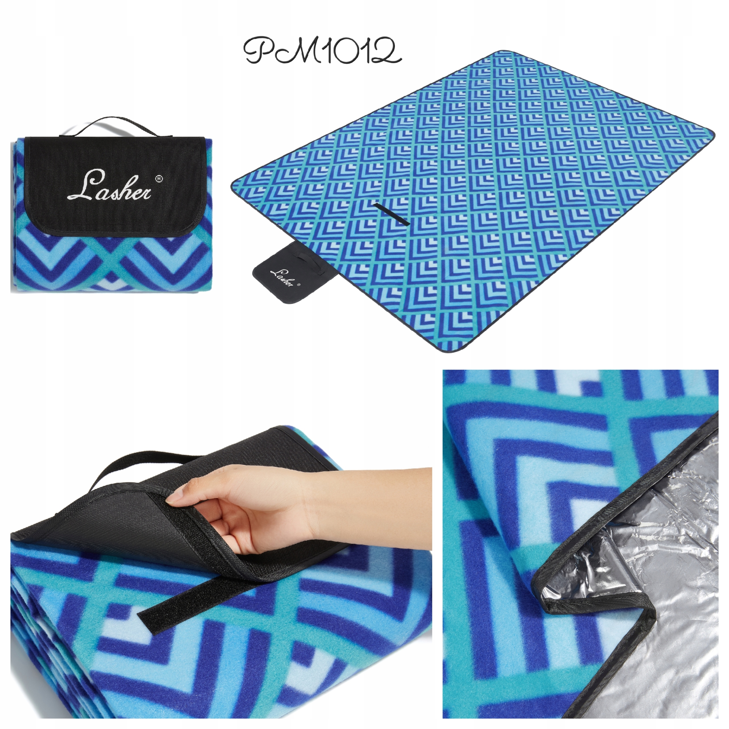 KOC PIKNIKOWY PLAŻOWY Z IZOLACJĄ 200x200 Mata Biwak Piknik Model PM 200 MIX