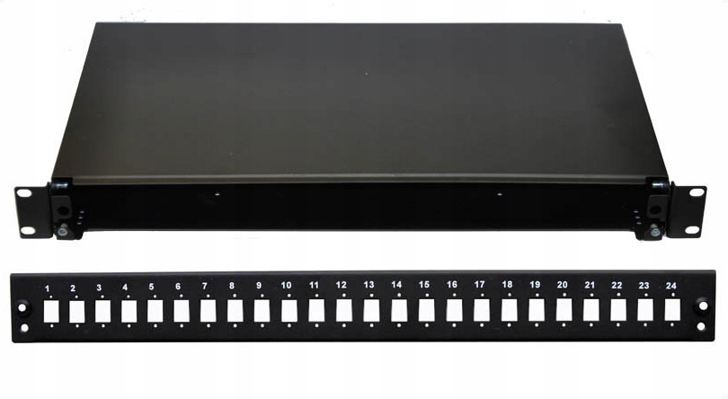 19" Optická vaňa 24xSC simplex čierna aretácia plastovým klipom 3447