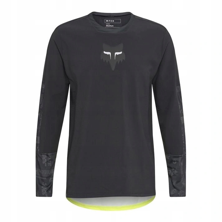 Cyklistický dres Fox Defend Thermal S Dlouhým Rukávem Lunar Se Black černý