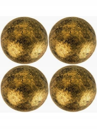 Levně udanewypieki Dekorativní Čokoládové Koule černo-zlaté Perla 4ks