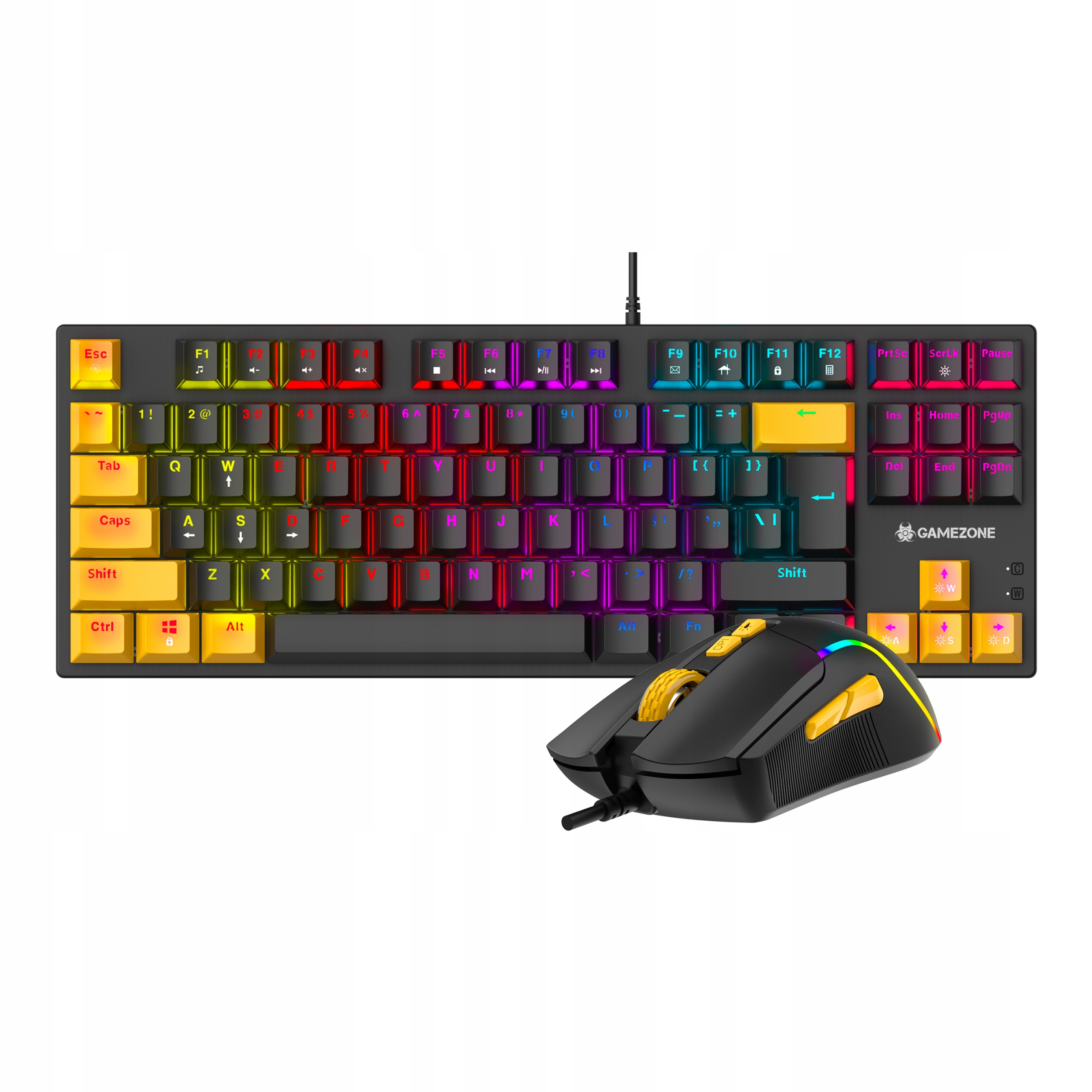 Zestaw klawiatura mechaniczna + mysz Tracer Gamezone Hornet87 USB