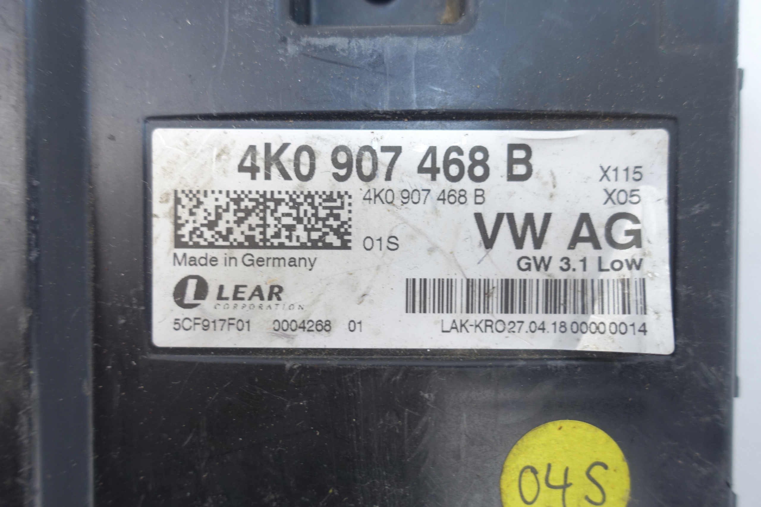 VW AUDI SKODA SEAT module control unit DIAGNOSTYCZNY GATEWAY 4K0907468B