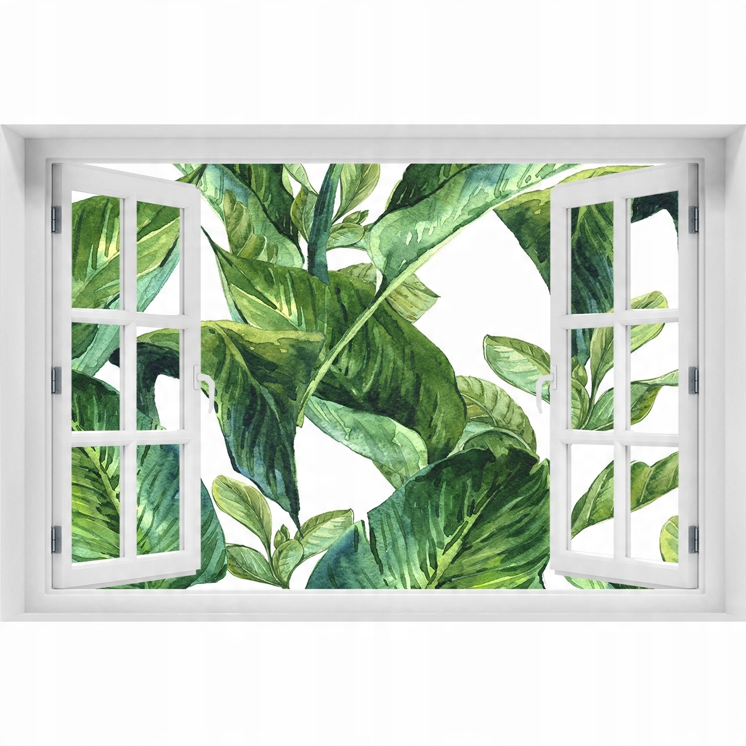 

Naklejka ścienna Okno samoprzylepne Liście 90x60