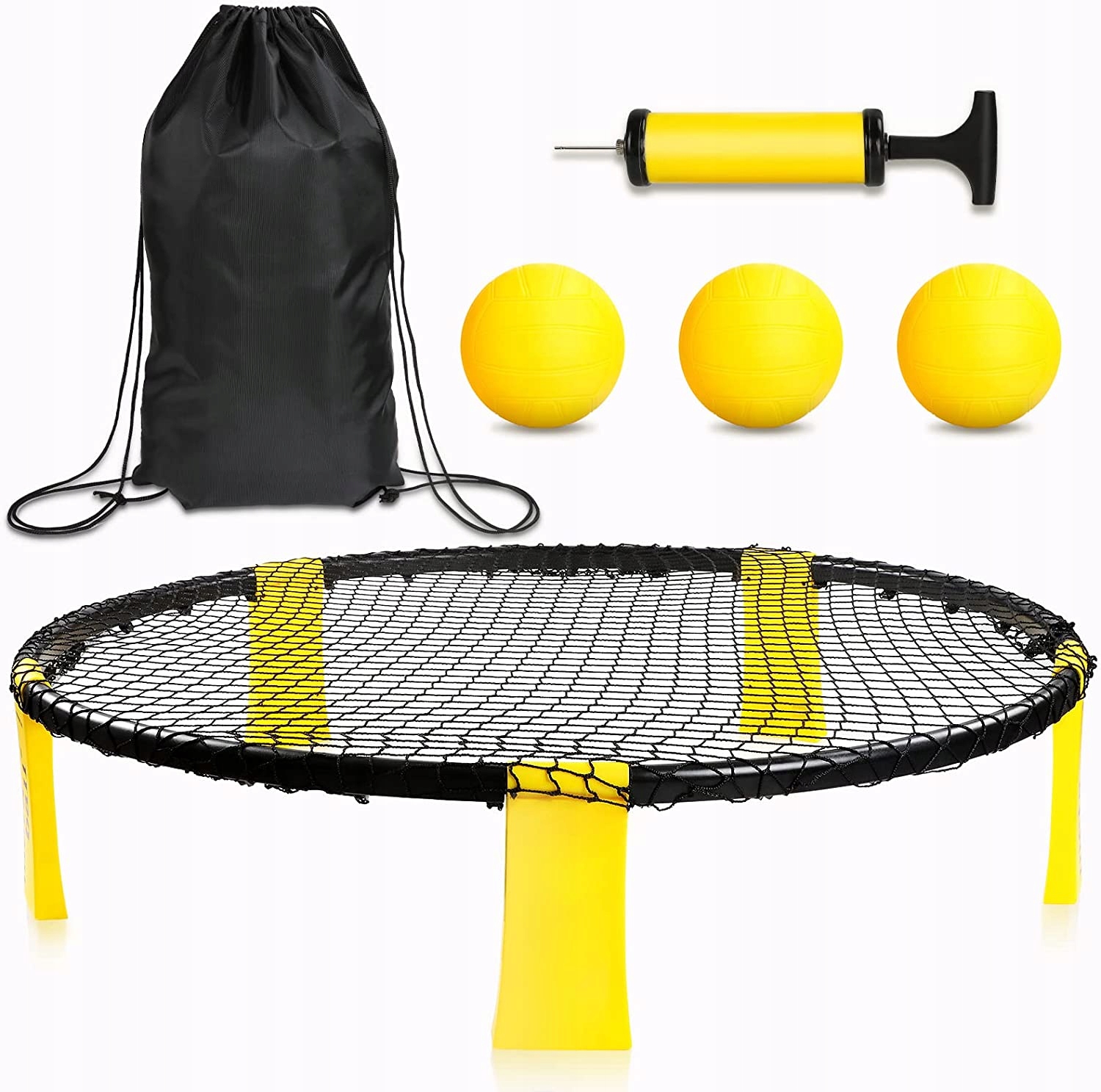 ZESTAW DO GRY SPIKEBALL PIŁKA PLAŻOWA SIATKA 3 PIŁKI SMASH BALL