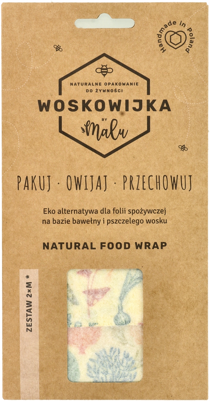Woskowijka by malu zestaw 2xM naturalne opakowanie do żywności