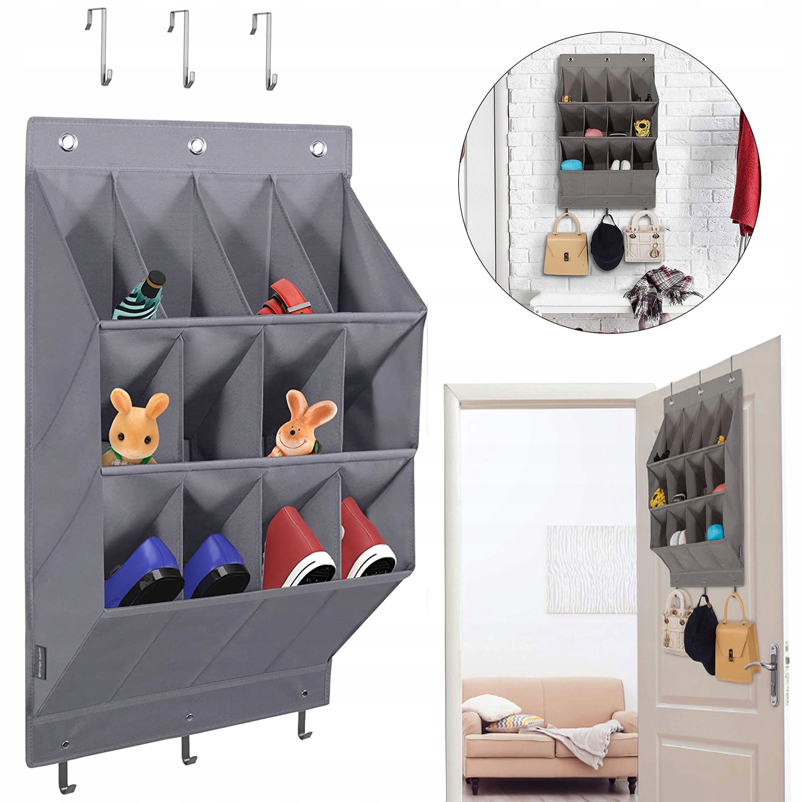

Wisząca Torba Półka Na Buty Na Drzwi Organizer 2W1